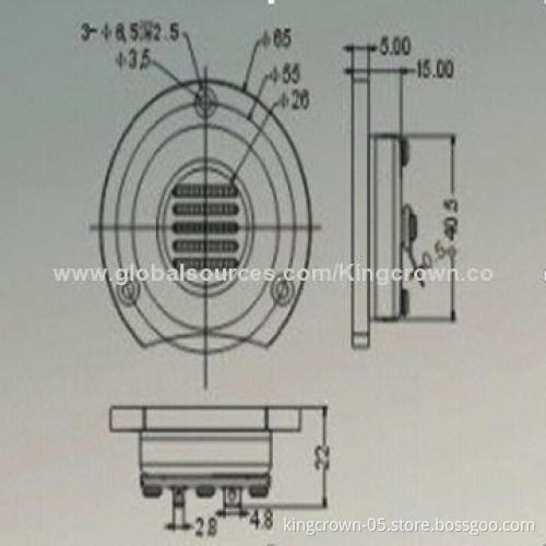 Ribbon Tweeter with 15W RMS power